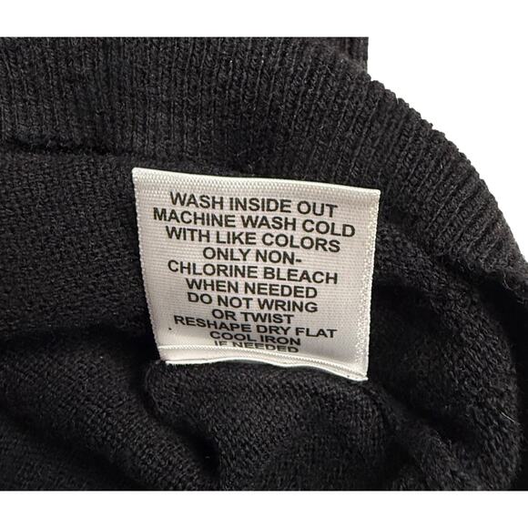 Elle Black Pearl Studded Sweater Women’s XL Pullover 3/4 Sleeve Knit Top - Picture 5 of 8